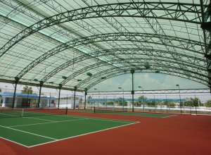 Thiết kế và thi công mái che sân tennis