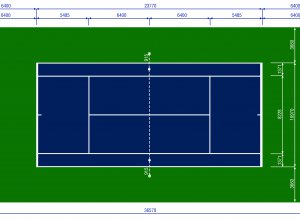Kích thước sân tennis