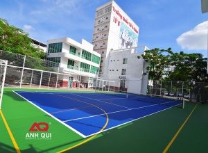 Thi công sân đa năng: Tennis, bóng đá Trường Quốc Tế Á Châu